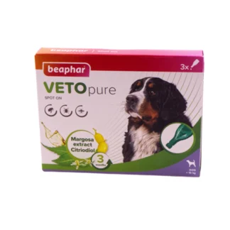 Beaphar VETO-Pure Spot-on parasiitide vastased tilgad kuni üle 15kg koer, 1tk