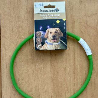 Beeztees Dogini Led+USB kaelarihm, 70 cm x 10 mm Roheline/sinine