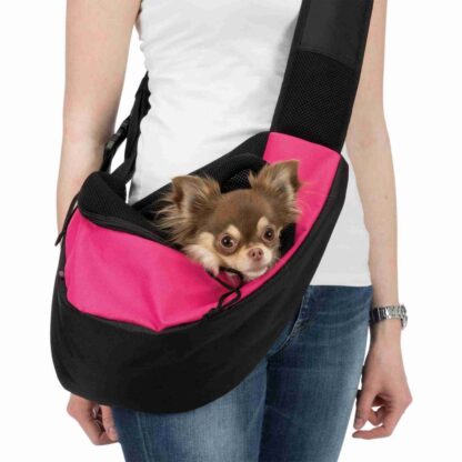 Transpordikott Sling Front Bag 50x25x18cm, roosa/must