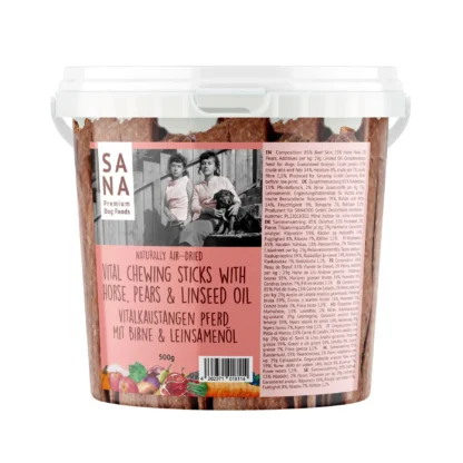 Vital närimispulgad veise-, hobuse-, pirni- ja linaseemneõliga (500g ämber)