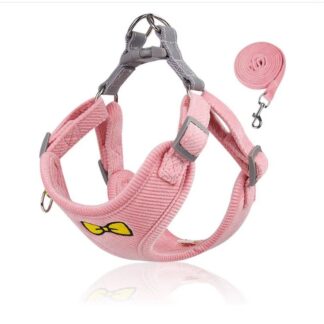 Pehmest plüüsist KOERATRAKID - jalutusrihmaga - ROOSA -M