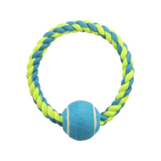 Mänguasi koertele Köisrõngas tennisepalliga, ø 6 cm/ø 8 cm