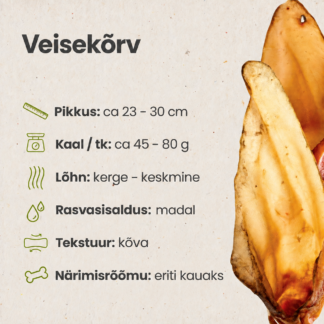 Veisekõrv lihaga / tk